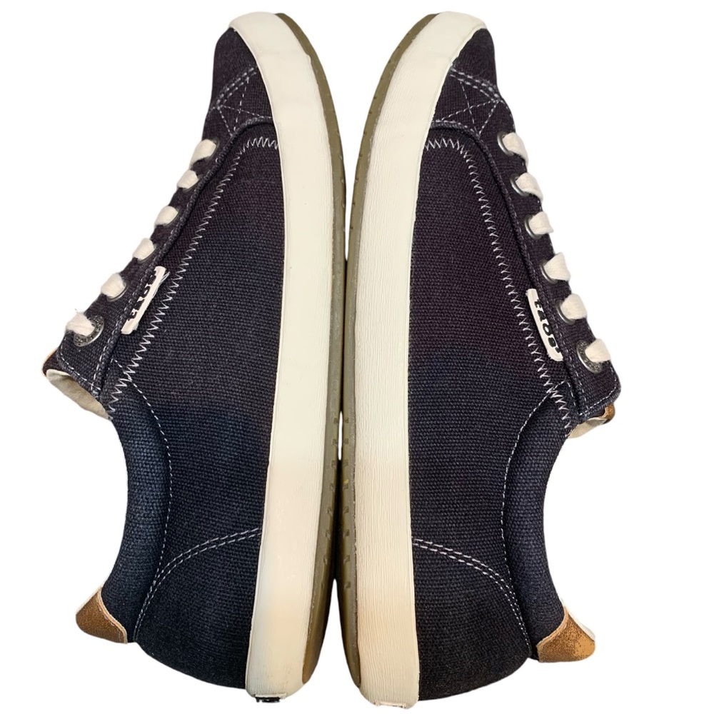 Taos Star Black/Charcoal Canvas Sneaker 8.5 Lace Up Low Top Casual Comfort Shoes - Picture 12 of 16